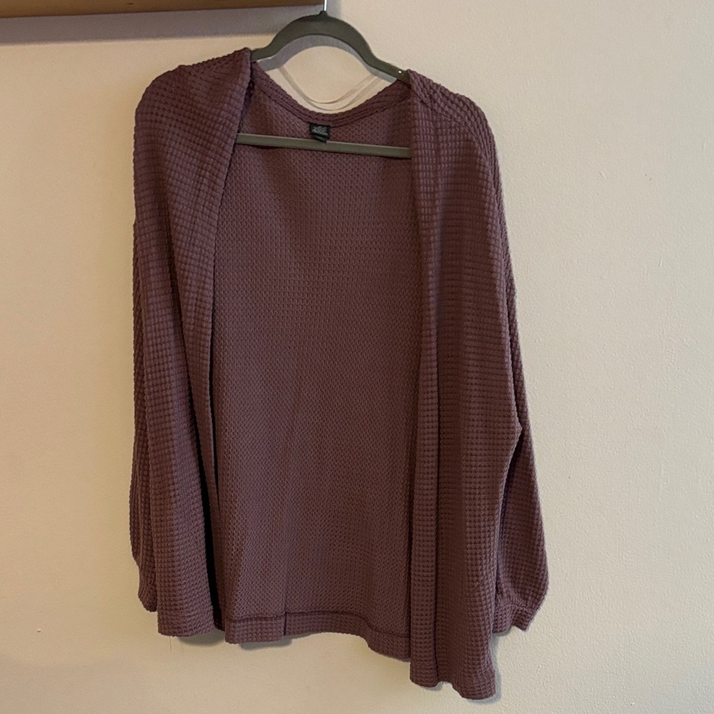 Wild Fable Mauve Waffle Knit Cardigan